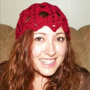 Lady Cleo Red Hat HandCrochet One of a Kind